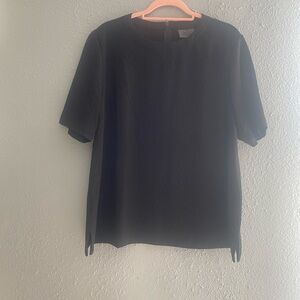 Chanel Property Not for Resale Back-Zip Shirt Black Large Uniform